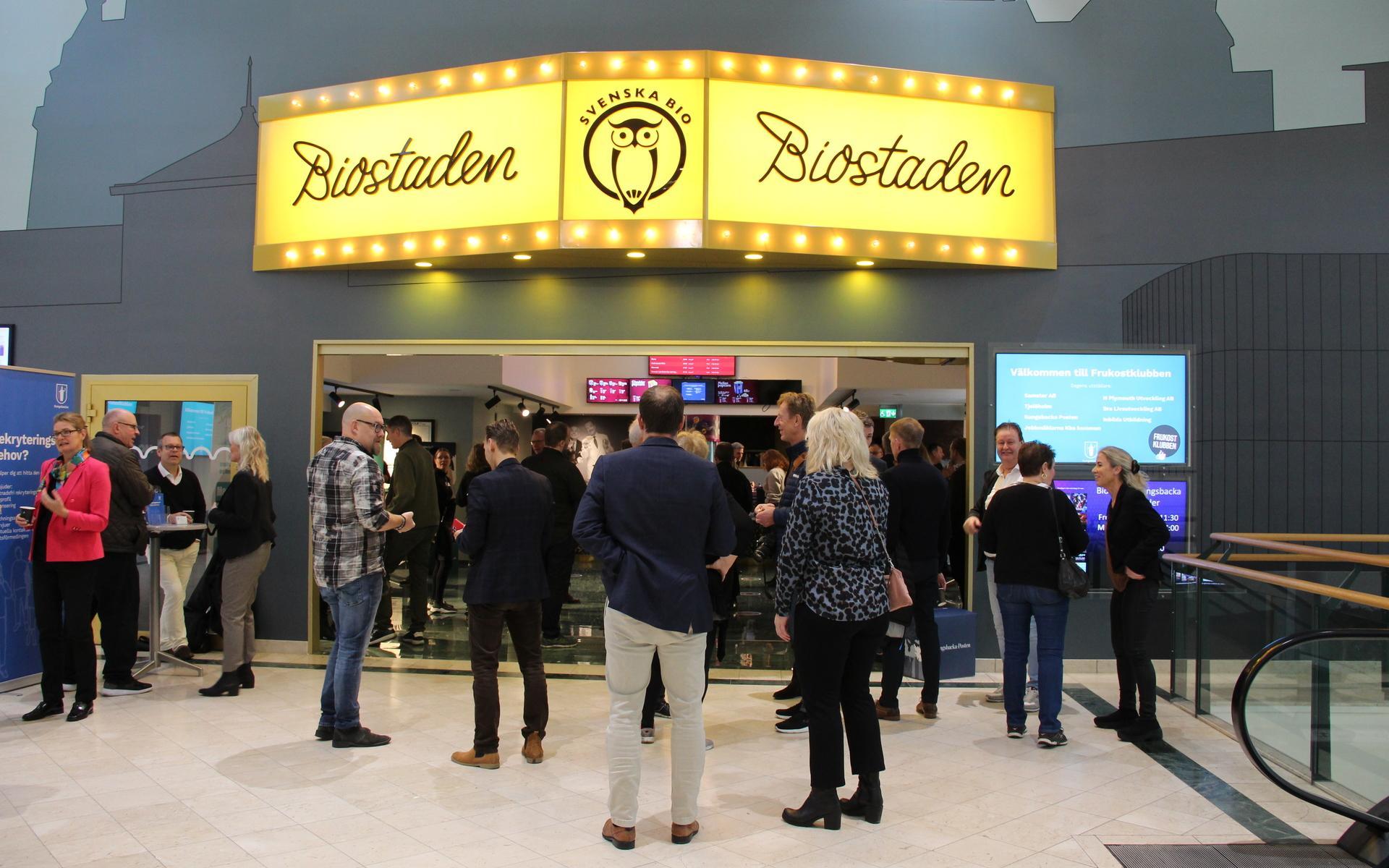 Näringslivets frukostmöte arrangerades på biografen på Kungsmässan. 