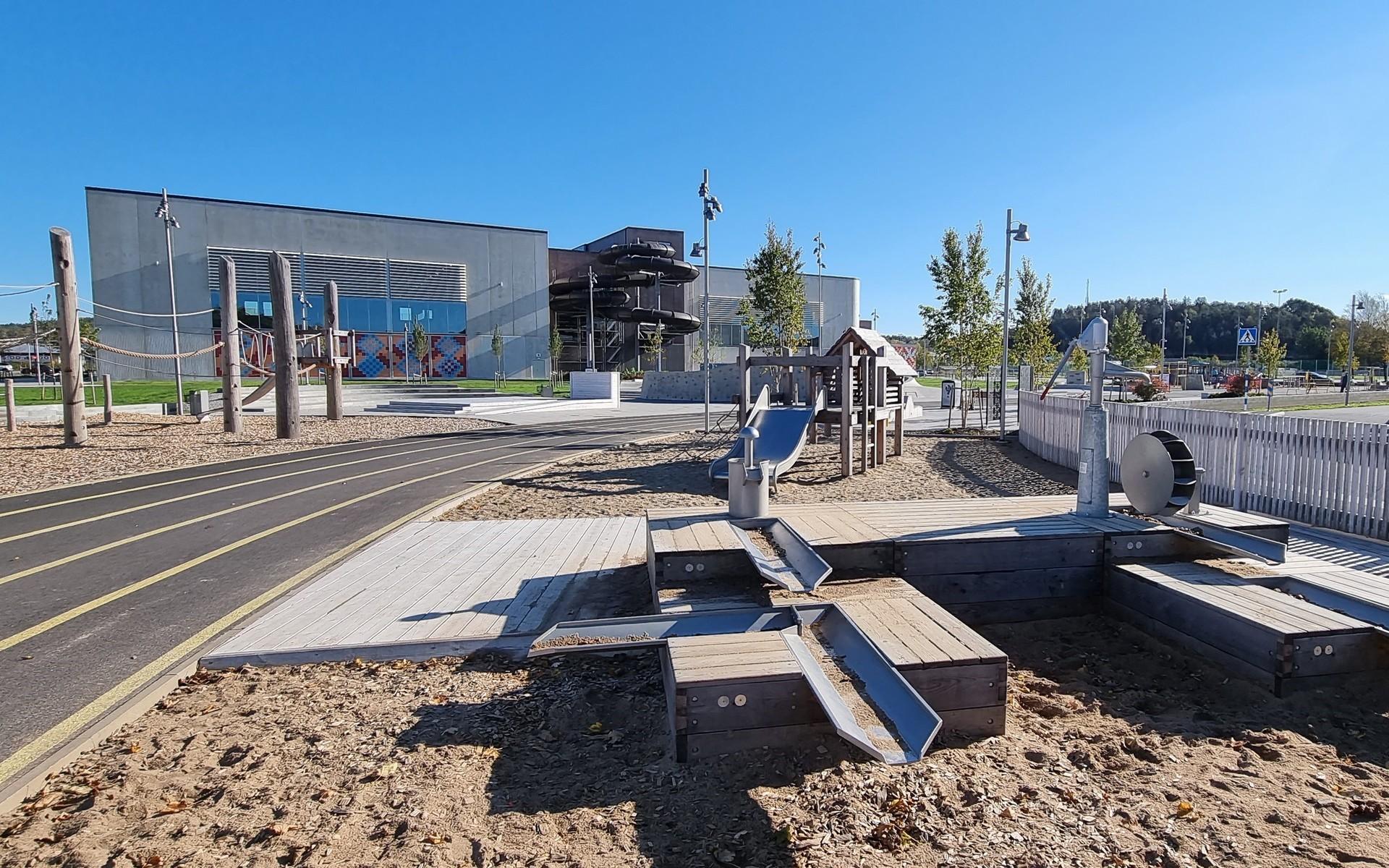 Idrottsparken vid badhuset, nominerad som bästa stadsmiljö, ritad av arkitekterna på Pontarius. 