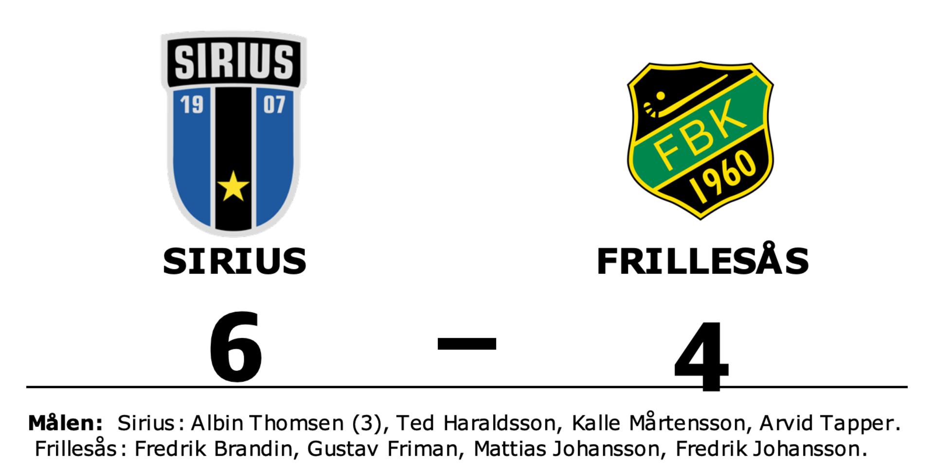 Sirius vann mot Frillesås