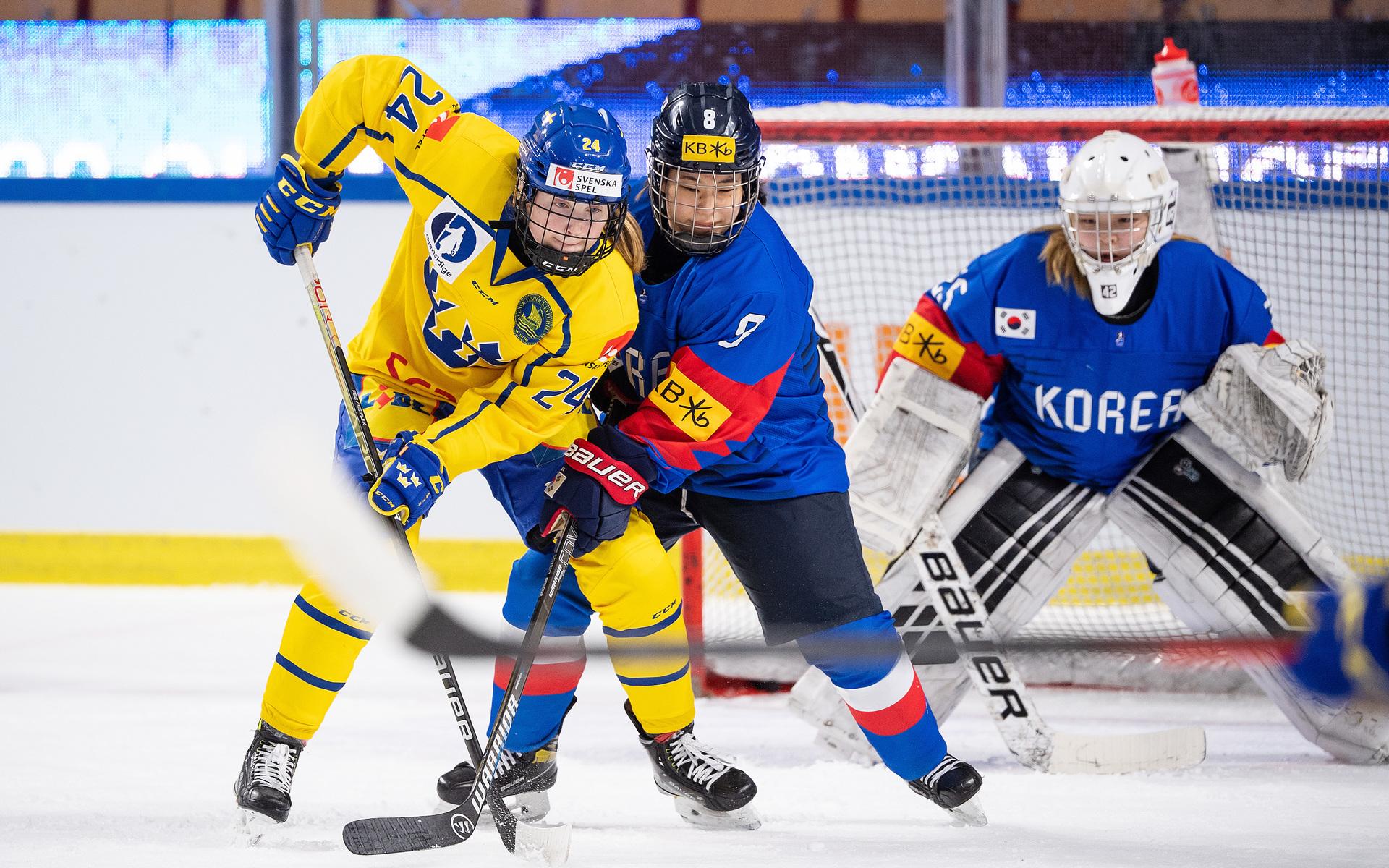 Sveriges match mot Sydkorea blev en utklassning där Sverige vann med hela 15-0. Felizia Wikner Zienkiewicz stod för tre av målen.