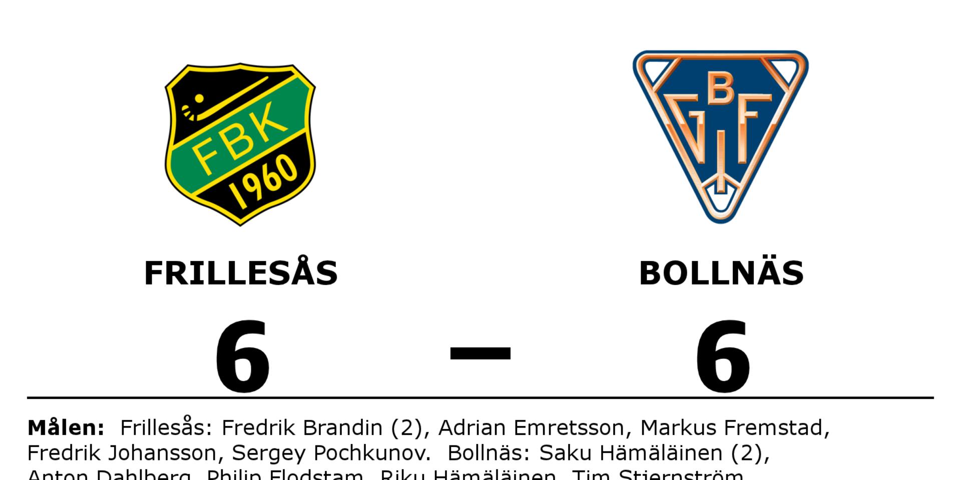 Frillesås spelade lika mot Bollnäs